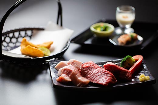 上州牛×上州麦豚コラボ会席料理